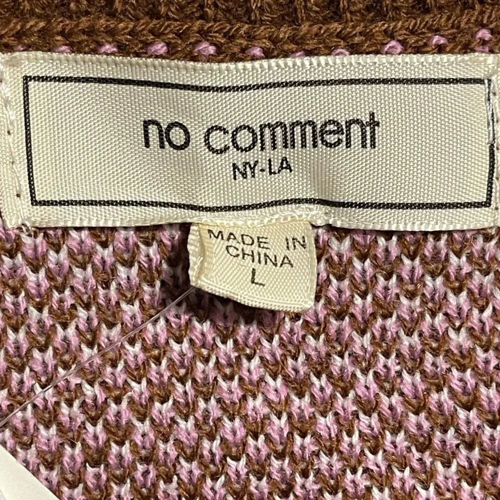 No Comment Ultra Flirt Juniors' Shrunken Daisy Sweater Vest, Size L, New - Picture 4 of 8